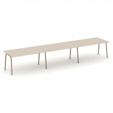 Estetica Стол переговорный ES.PRG-3.4-K Капучино/Металл Латте 4740*980*750
