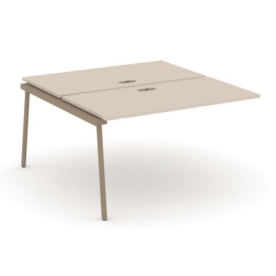 Estetica Двойной наборный элемент рабочей станциии ES.2.NRS-3-LP Капучино/Металл Латте 1380*1500*750