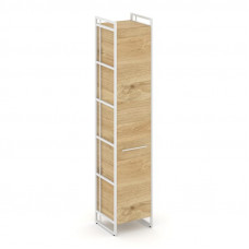 Rift Шкаф 5 ниш узкий RF.SU-51 (L) Тиквуд Светлый/Металл Белый/Белый Ручки 420*396*2010