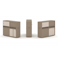 Estetica Набор №22. Тумба двойная+низкая надставка ES.NB.2N-22 Латте/Капучино 1500*410*1135