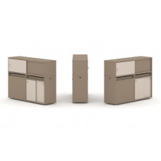 Estetica Набор №22. Тумба двойная+низкая надставка ES.NB.2N-22 Латте/Капучино 1500*410*1135