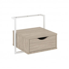 Loft Тумба навесная (крепление к стене) VR.L-SY1 Дуб Аттик/Металл Белый 450*409*450