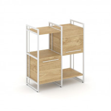 Rift Шкаф комбинированый RF.NS-005 Тиквуд Светлый/Металл Белый/Белый Ручки 820*396*924