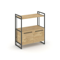 Rift Шкаф 2 ниши широкий RF.SS-22 Тиквуд Светлый/Металл Антрацит/Черный Ручки 798*396*924