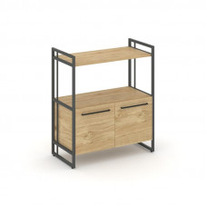 Rift Шкаф 2 ниши широкий RF.SS-22 Тиквуд Светлый/Металл Антрацит/Черный Ручки 798*396*924