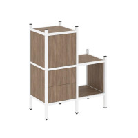 Loft Прямой стеллаж VR.L-11 Дуб Аризона/Металл Белый 862*446*1047