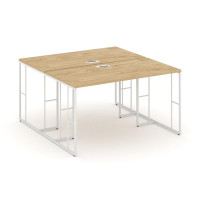 Rift Рабочая станция RF.DRS-001 Тиквуд Светлый/Металл Белый 980*1232*750