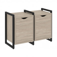 Loft Тумба на регулируемых опорах VR.L-TN-2.O Дуб Аттик/Металл Черный 970*460*719