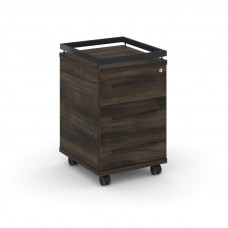 Rift Тумба мобильная усиленная + рамка RF.TM-003 Дуб Мали/Металл Черный/Черный Ручки 416*460*665