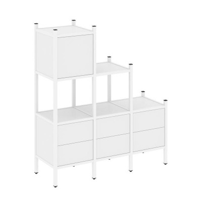 Loft Прямой стеллаж VR.L-12 Белый Бриллиант/Металл Белый 1278*446*1458