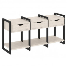 Loft Тумба на регулируемых опорах VR.L-TN-4.O Денвер Светлый/Металл Черный 1440*460*719