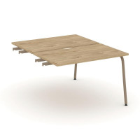 Estetica Двойной стол приставка к опор. тумбам ES.D.SPR-2-VK Тиквуд Светлый/Металл Латте 1180*1500*7