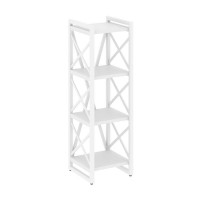 Loft Стеллаж на рег. опорах-4 полки VR.L-MST.O-4.4 Белый Бриллиант/Металл Белый 400*400*1280