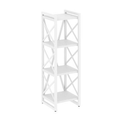 Loft Стеллаж на рег. опорах-4 полки VR.L-MST.O-4.4 Белый Бриллиант/Металл Белый 400*400*1280