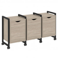 Loft Тумба на колесных опорах VR.L-TN-5.K Дуб Аттик/Металл Черный 1440*460*767