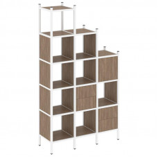 Loft Прямой стеллаж VR.L-21 Дуб Аризона/Металл Белый 1278*446*2280