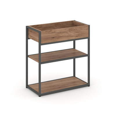 Rift Стеллаж металлический низкий приставной  RF.STM-013 Дуб Табак/Металл Антрацит 796*350*750