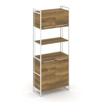 Rift Шкаф 5 ниш широкий RF.SS-53 Сандал Янтарный/Металл Белый/Белый Ручки 798*396*2010