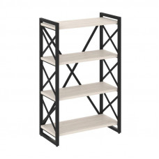 Loft Стеллаж на рег. опорах-4 полки VR.L-MST.O-4.8 Денвер Светлый/Металл Черный 800*400*1280