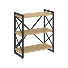 Loft Стеллаж на рег. опорах-3 полки VR.L-MST.O-3.8 Тиквуд Светлый/Металл Черный 800*400*910