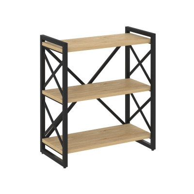 Loft Стеллаж на рег. опорах-3 полки VR.L-MST.O-3.8 Тиквуд Светлый/Металл Черный 800*400*910