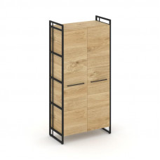 Rift Шкаф 4 ниши широкий RF.SS-41 Тиквуд Светлый/Металл Черный/Черный Ручки 798*396*1648