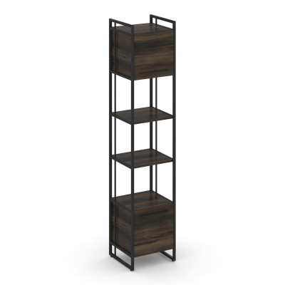 Rift Шкаф 5 ниш узкий RF.SU-54 (U) Дуб Мали/Металл Черный/Черный Ручки 420*396*2010