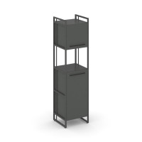 Rift Шкаф 4 ниши узкий RF.SU-42 (L) Антрацит NEW/Металл Антрацит NEW/Черный Ручки 420*396*1648