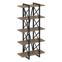 Loft Стеллаж на рег. опорах-5 полок VR.L-MST.O-5.4V Дуб Аризона/Металл Черный 800*400*1650