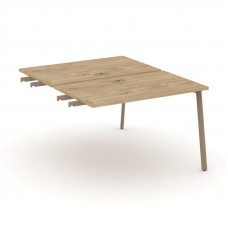 Estetica Двойной стол приставка к опор. тумбам ES.D.SPR-2-LP Тиквуд Светлый/Металл Латте 1180*1500*7
