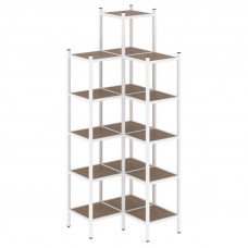Loft Угловой внутренний стеллаж VR.L-46 Дуб Аризона/Металл Белый 862*862*2280
