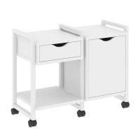 Loft Тумба на колесных опорах VR.L-TN-3.K Белый Бриллиант/Металл Белый 970*460*767