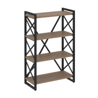 Loft Стеллаж на рег. опорах-4 полки VR.L-MST.O-4.8 Дуб Аризона/Металл Черный 800*400*1280