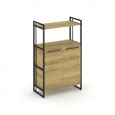 Rift Шкаф 3 ниши широкий RF.SS-32 Дуб Винченцо/Металл Черный/Черный Ручки 798*396*1286