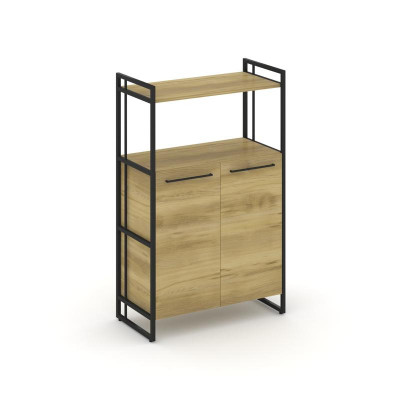 Rift Шкаф 3 ниши широкий RF.SS-32 Дуб Винченцо/Металл Черный/Черный Ручки 798*396*1286