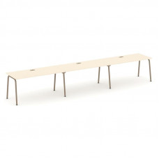 Estetica Рабочая станция 3 места ES.RS-3.4-LK Сатин/Металл Латте 4740*730*750