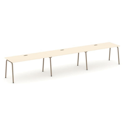 Estetica Рабочая станция 3 места ES.RS-3.4-LK Сатин/Металл Латте 4740*730*750