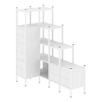 Loft Угловой внутренний стеллаж VR.L-42 Белый Бриллиант/Металл Белый 862*1694*1869