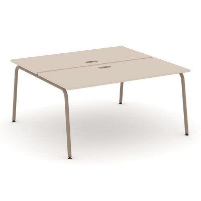 Estetica Рабочая станция 2 места ES.D.RS-2.4-LK Капучино/Металл Латте 1580*1500*750