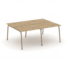 Estetica Рабочая станция 4 места ES.D.RS-4.1-VK Тиквуд Светлый/Металл Латте 1960*1500*750