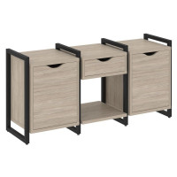 Loft Тумба на регулируемых опорах VR.L-TN-7.O Дуб Аттик/Металл Черный 1440*460*719