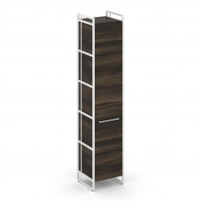 Rift Шкаф 5 ниш узкий RF.SU-51 (L) Дуб Мали/Металл Белый/Белый Ручки 420*396*2010