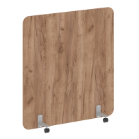 R-line Перегородка на металлических опорах, на роликах DP.R-140-150 Дуб Табак/Металл Серый 1400*18*1