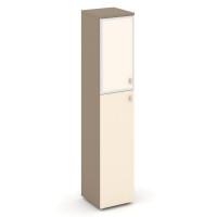 Estetica Шкаф высокий узкий левый ES.SU-1.7R (L) I Латте/Сатин/Лакобель ivory 400*420*1977