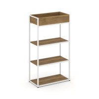 Rift Стеллаж металлический высокий приставной RF.STM-003 Сандал Янтарный/Металл Белый 796*350*1250