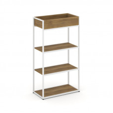 Rift Стеллаж металлический высокий приставной RF.STM-003 Сандал Янтарный/Металл Белый 796*350*1250