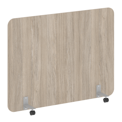 R-line Перегородка на металлических опорах, на роликах DP.R-160-120 Дуб Аттик/Металл Серый 1600*18*1