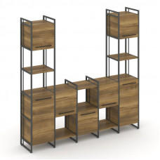 Rift Шкаф комбинированый RF.NS-001 Сандал Янтарный/Металл Антрацит/Черный Ручки 2020*396*2010