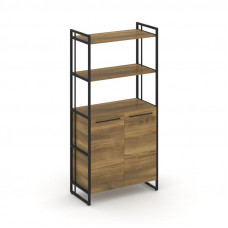 Rift Шкаф 4 ниши широкий RF.SS-44 Сандал Янтарный/Металл Черный/Черный Ручки 798*396*1648