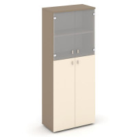 Estetica Шкаф высокий широкий ES.ST-1.7 Латте/Сатин/Сатин матовый 800*420*1977